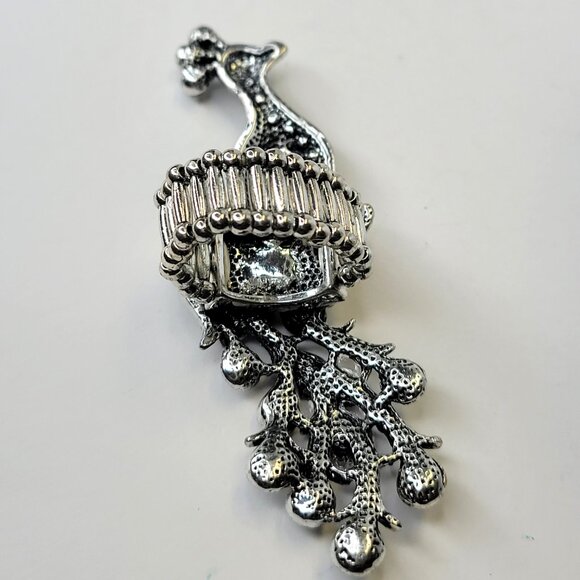 Rhinestones Peacock Ring Stretch Band - Picture 3 of 10